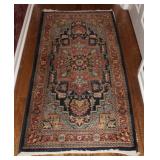 Navy Blue Arabic Wool Runner Rug