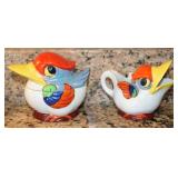 Vintage Big Mouth Blue Bird Creamer & Sugar