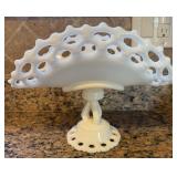 Vtng Westmoreland Milk Glass Doric Lace Banana Com