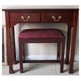 Small Wooden Writing Desk w/ Stool