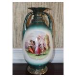Victorica Romantic Angelica Kaufmann Handled Vase