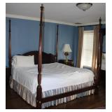 Vintage Wooden 4 Post King Size Bed