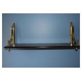 Brass & Wooden Wall Shelf