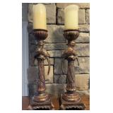 2pc Bird Motif Candle Holders