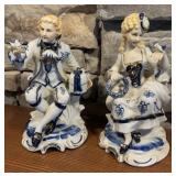 2pc Victorian Style Porcelain Figures