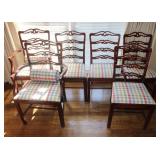 6pc. Vintage Ribbon Back Chippendale Dining Chairs
