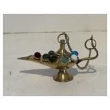 Mini Brass Aladdin Chirag Genie Lamp