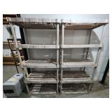 Set of 4 Plastic Shelving Units