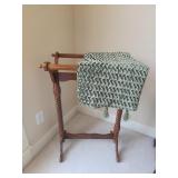 Quilt Rack & Green Lap Throw