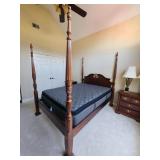 Wooden 4 Post Wooden Queen Size Bed(Bed Only)