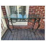 Patinated Cast Iron Console Table  51.5x18x30