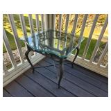 Patinated Cast Iron Side Table 28x25x24