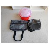 2 Pyrex Carrying Cases & Cupcake Carrier