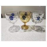 Set of 3 Pabst Blue Ribbon Glasses
