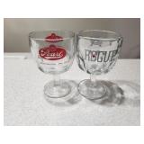 Set of 2 Pearl Lager Beer & Rogue Glasses