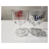 Set of 2 Miller Brewing Co & Miller Light Glasses