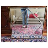 Gold Frame Beveled Mirror  32x32