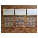 3 US Mint 1980 Uncirculated Coin Sets