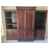 3 Pc. Entertainment Center w/Bookcases 100x23x81