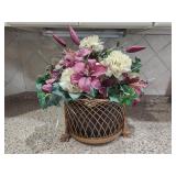 Metal Pot Planter  13" Wide