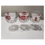 Set of 3 Lone Star Thumbprint Glasses