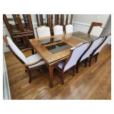 Basset Dining Table w/ 8 Chairs 84x44x30