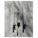 3 Abu Garcia Ambassadeur Lite Plus Reels with Rods
