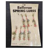 Bellevue Spring Lures Store Display with 7 Lures