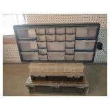 4 Empty Plastic Divided Storage Containers