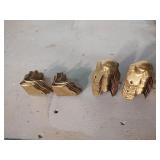 Brass Colored Metal Corner Braces