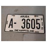 1992 Aruba One Happy Island License Plate