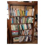Wooden Vintage 5 Shelf Bookcase w/ Book Collection