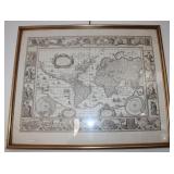 Framed Repro. Nova Totius Terrarum Orbis