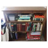 Wooden Bookcase w/ Book Collection