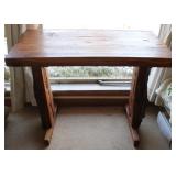 3 Board Top Rustic Edge Wooden Table