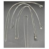 4pc Sterling Necklaces & Bracelet