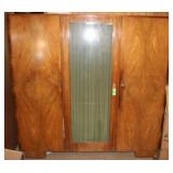 MCM Art Deco Style Tiger Wood Wardrobe