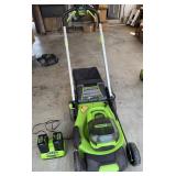 GreenworksPro 60V Lawn Mower w/Batteries & Charger