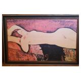 Signed Nudest Framed Print on Board