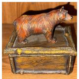 Hand Painted Bear Trinket Box