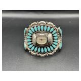 Sterling Turquoise Watchband 58g