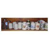 Large Collection of German Stein Beer Mugs