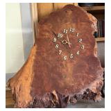 Wood Slab Wall Clock