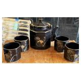 5pc Otagiri Japanese Iris Rhapsody Tea Set