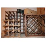 Wooden Wine Bottle Storage Shelves