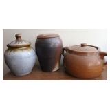 Signed Ceramic Pots w/ Lids Collection