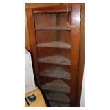 Wooden Vintage Corner Shelving Unit