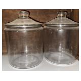 2pc Glass Lidded Jars