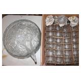Vintage Crystal Punch Bowl Set