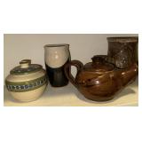 4pc Pottery Pieces - Some Signed